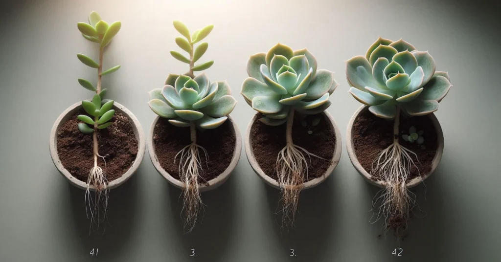 A healthy succulent leaf placed on well-draining soil