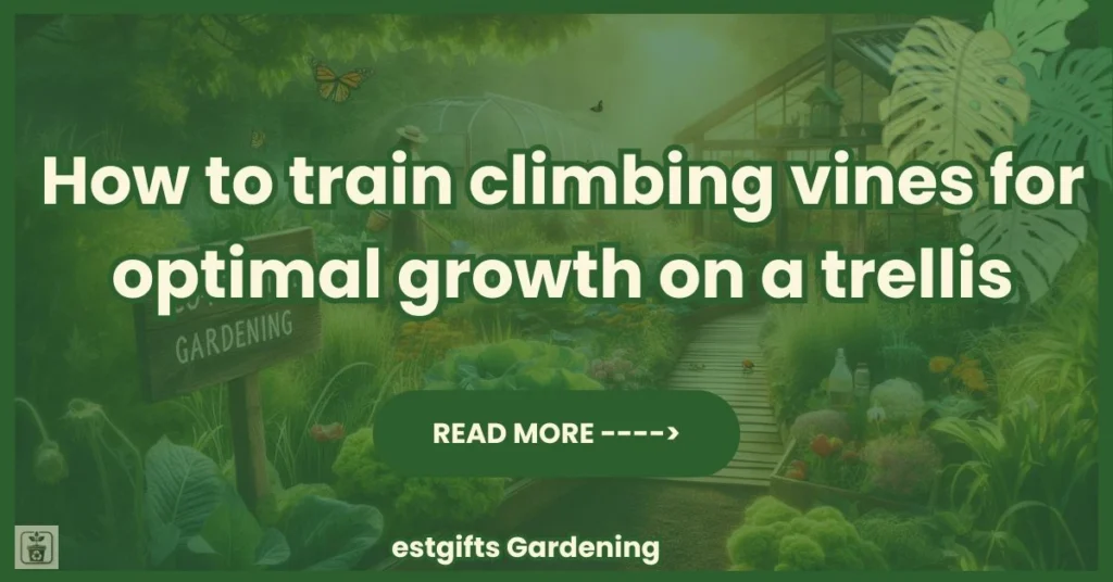 How to train climbing vines for optimal growth on a trellis